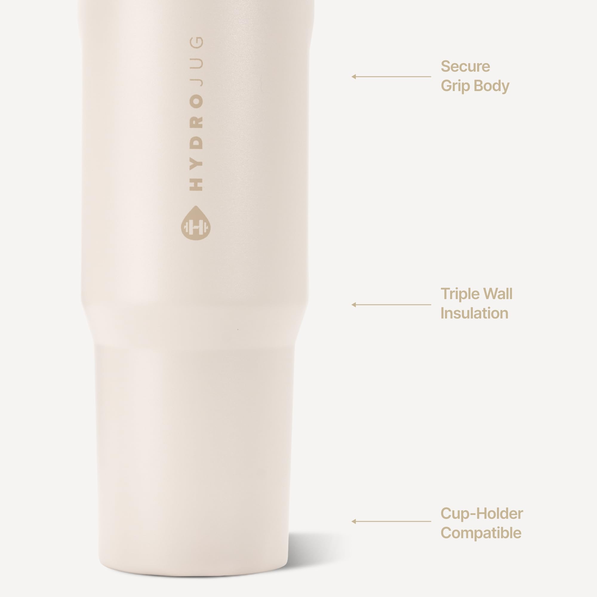 HydroJug tapa con pajilla integrada para beber con una mano