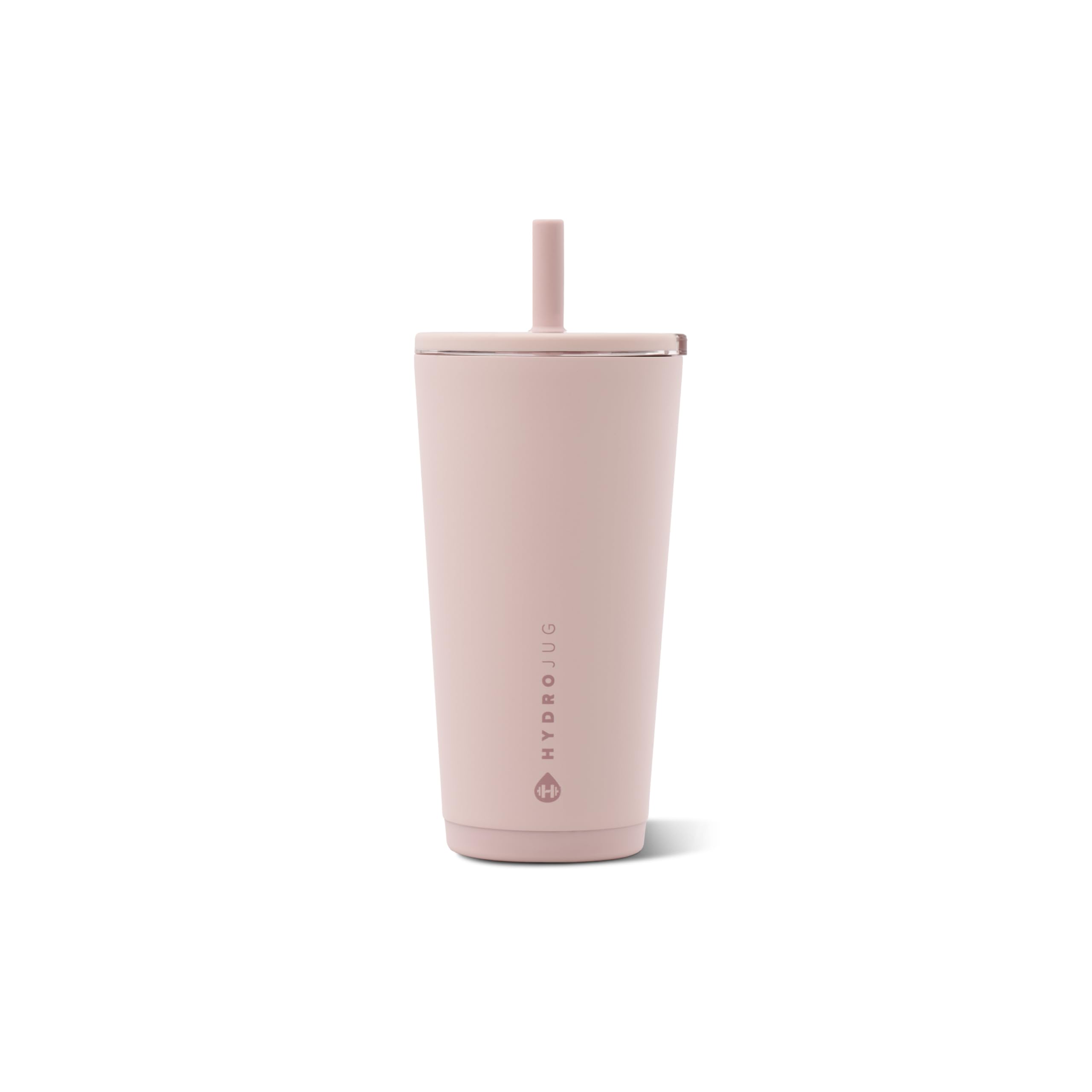 HydroJug vaso frontal Dusty Rose mostrando diseño elegante y portátil