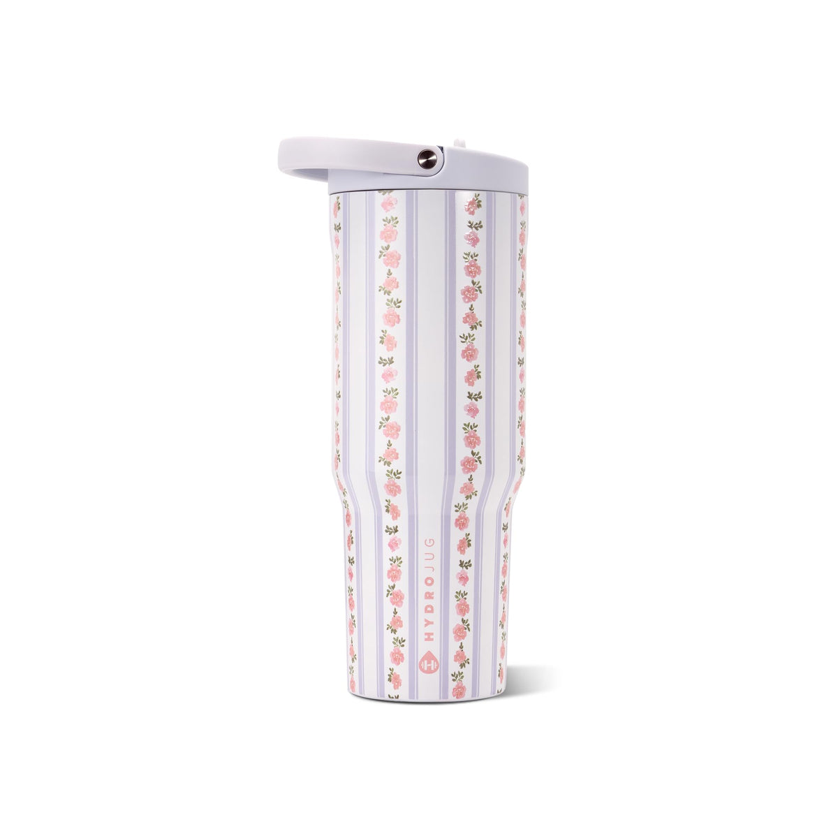 HydroJug frente rosa primrose mostrando capacidad y diseño elegante
