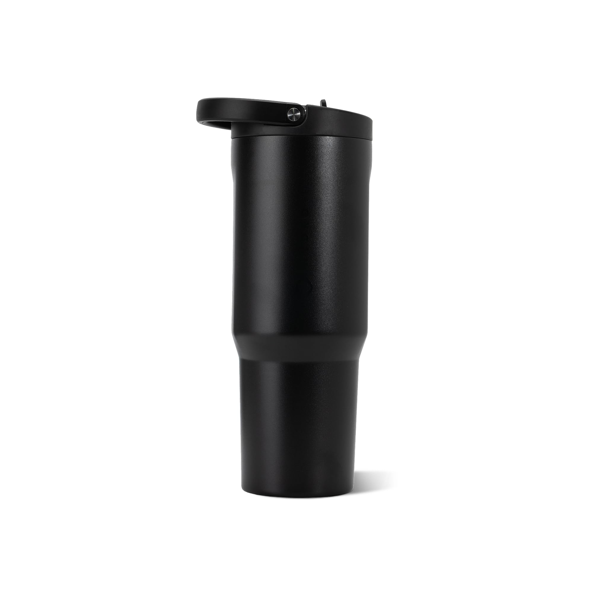 HydroJug Sport vista frontal negra mostrando capacidad y diseño resistente
