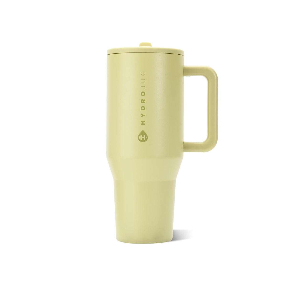 HydroJug Traveler oliva vista frontal mostrando diseño y capacidad