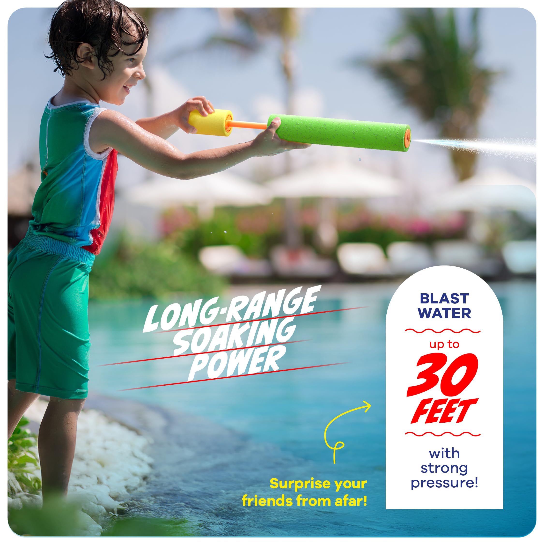 HydroSport pistola en mano de niño, facilita agarre y diversión segura