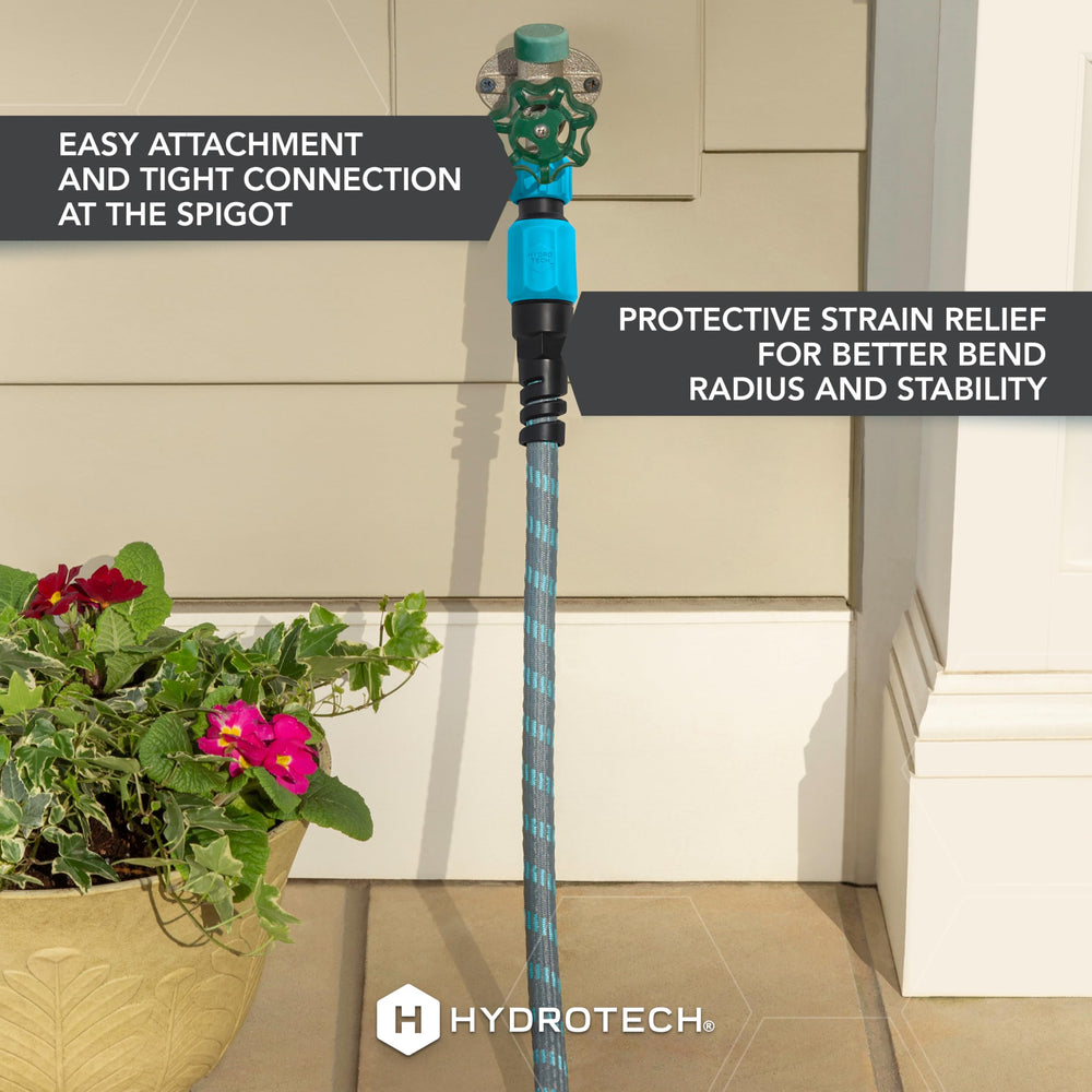 HydroTech comparación de tamaño con una cinta métrica mostrando 25 ft