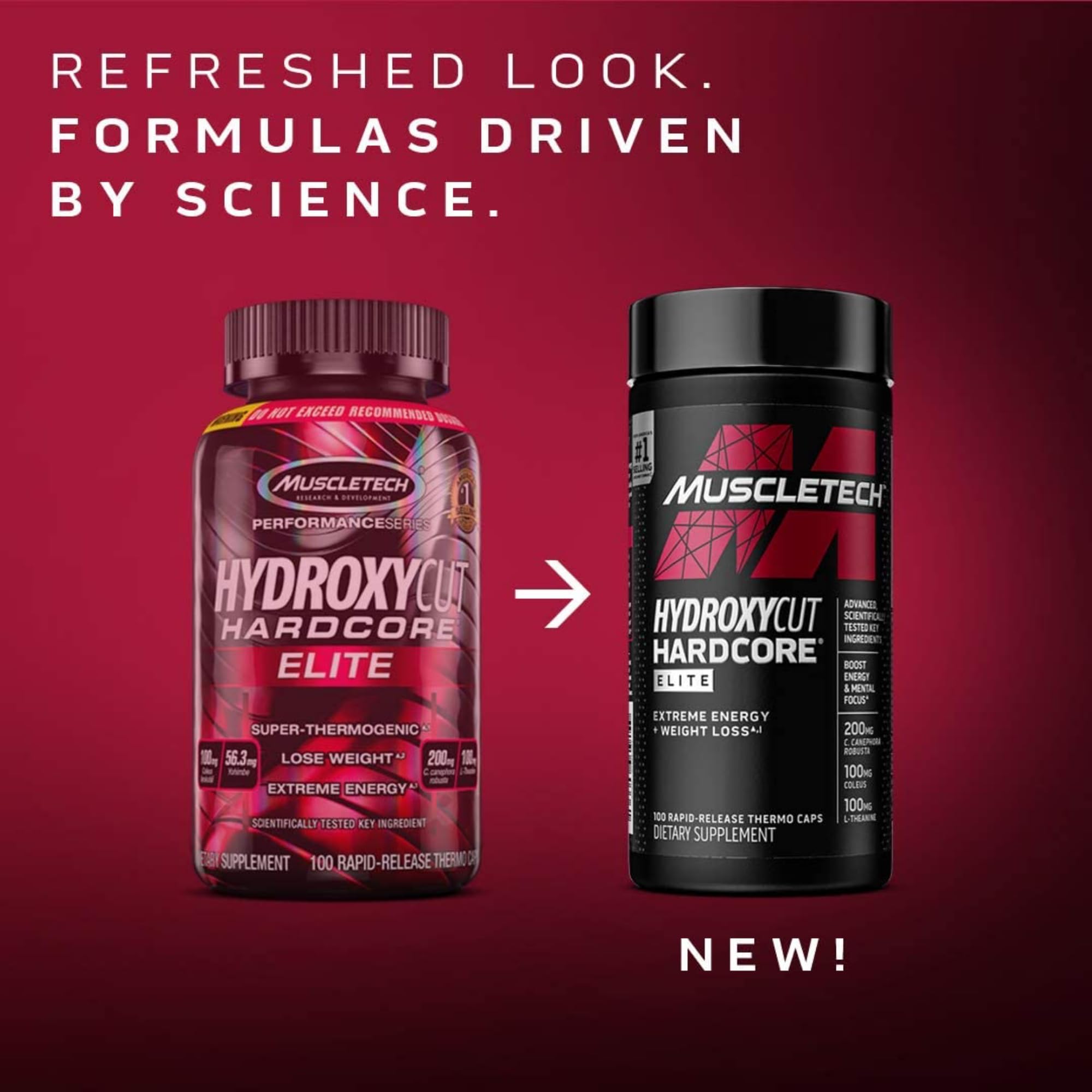Hydroxycut cápsula detalle de textura para liberación rápida y dosificación clara