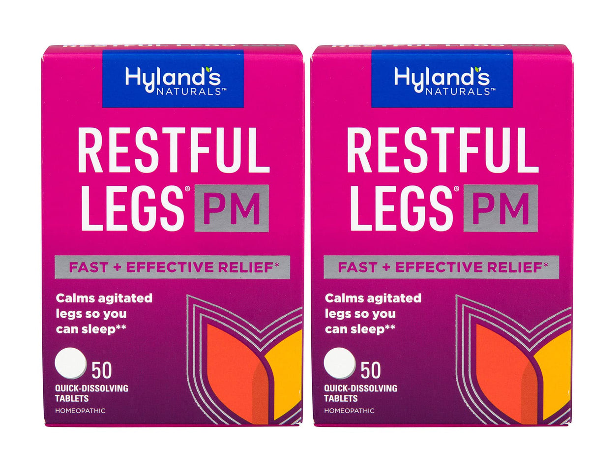 Hyland's frasco frontal del pack que muestra las 100 tabletas y facilidad de uso