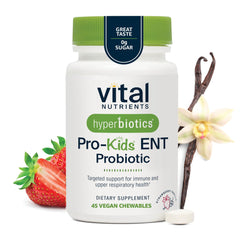 Hyperbiotics frente del envase mostrando nombre y cantidad para identificación rápida