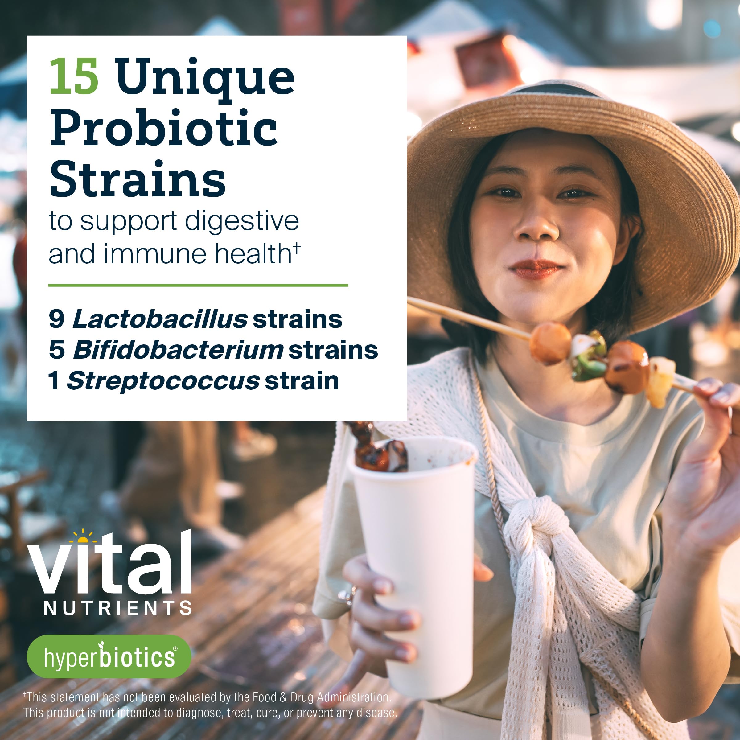 Hyperbiotics perla junto a taza de desayuno para mostrar rutina diaria