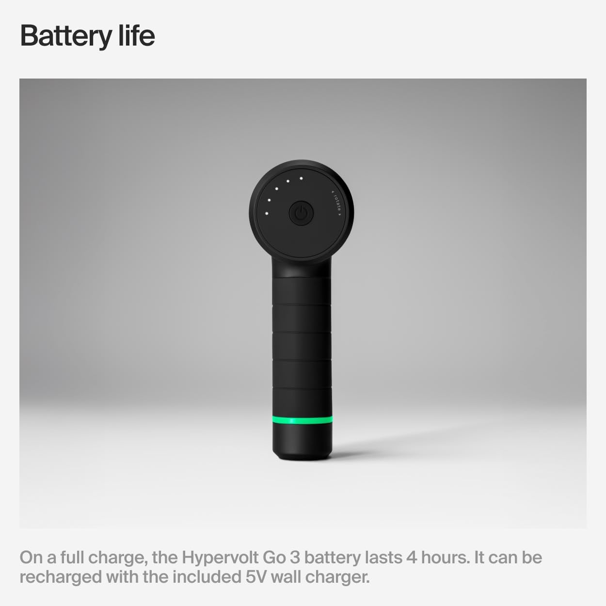 Hyperice Hypervolt Go 3 guardada en mochila para viajes y recuperación
