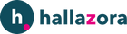 HallaZora — logotipo con insignia teal