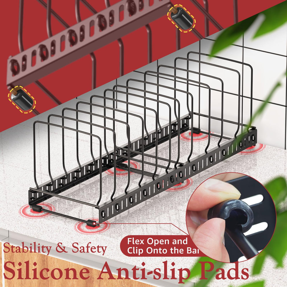 HzTinT organizador con bandejas de horno guardadas verticalmente y seguras