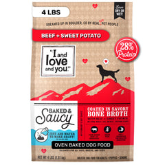 I and Love and You frente del empaque mostrando 4 lb y beneficio de preparación versátil