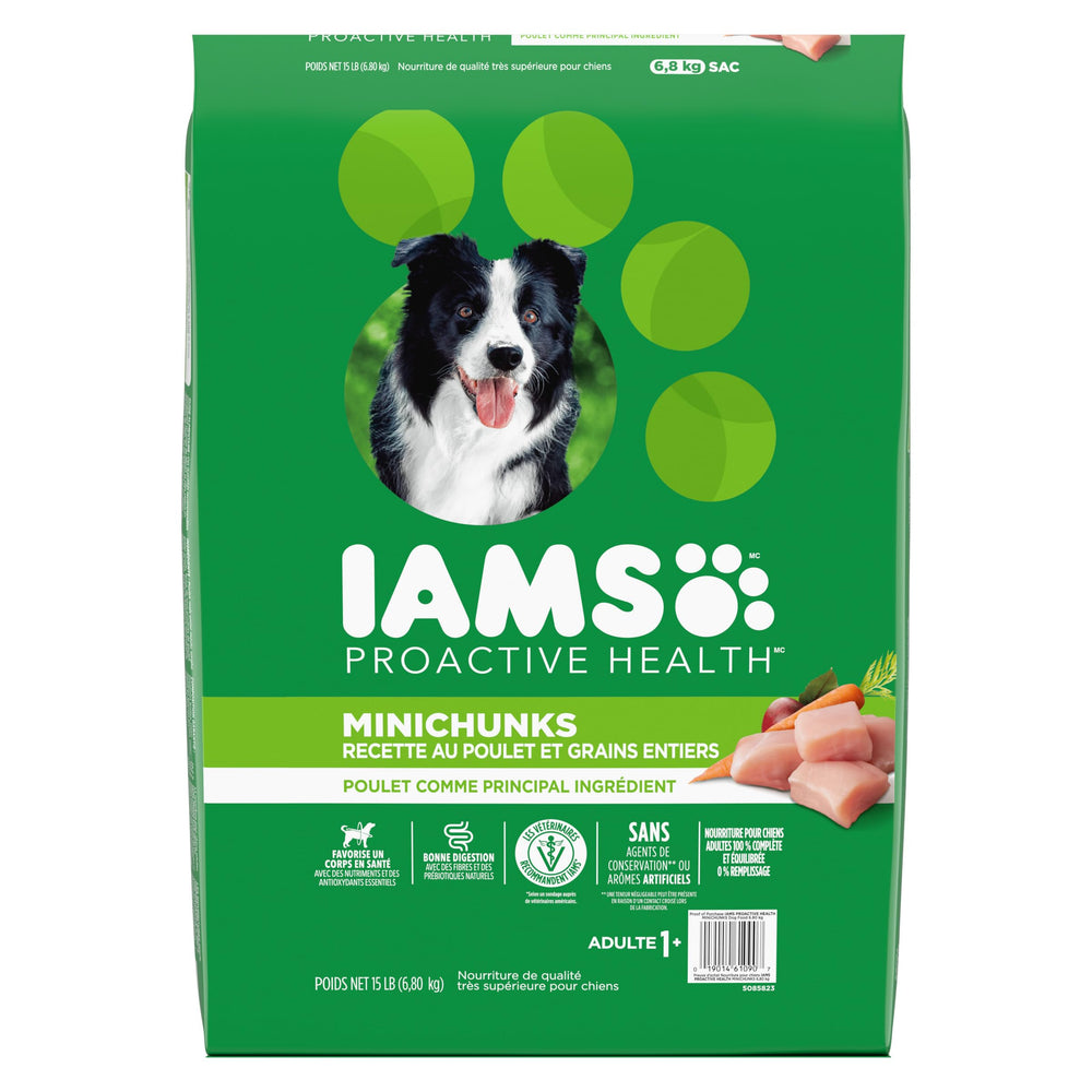 IAMS primer plano de textura del kibble para apetito y digestión