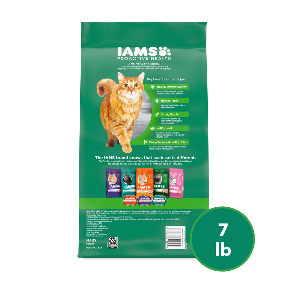 IAMS gato comiendo en hogar mostrando energía y pelaje brillante