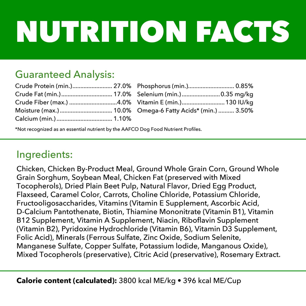 IAMS ingredientes clave pollo y granos integrales para energía saludable