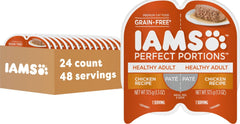 IAMS paquete frontal mostrando raciones y diseño práctico