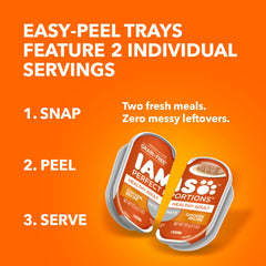 IAMS porción servida en cuenco, alimento apetitoso y nutritivo