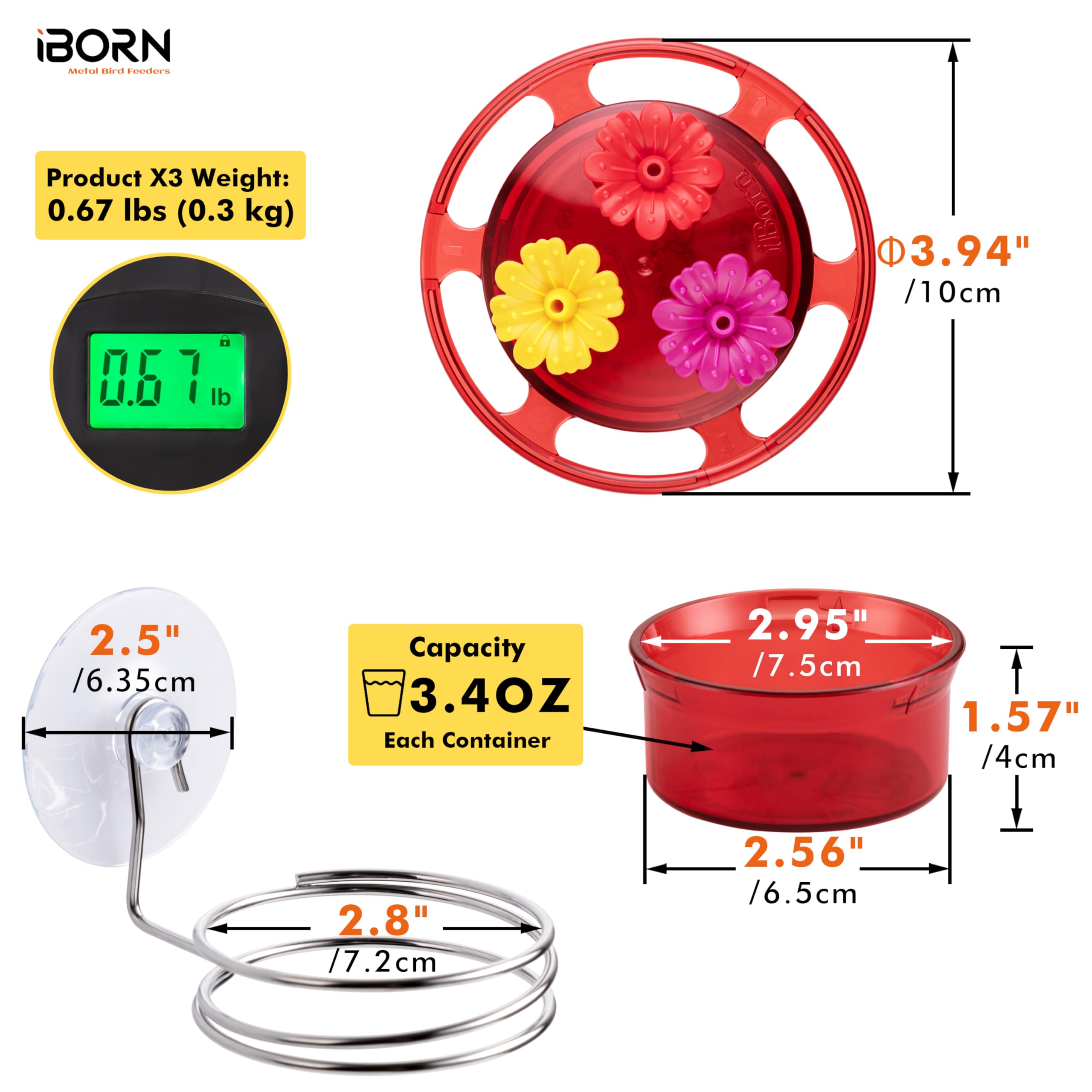 iBorn close-up de boca ancha para rellenar y limpiar fácilmente