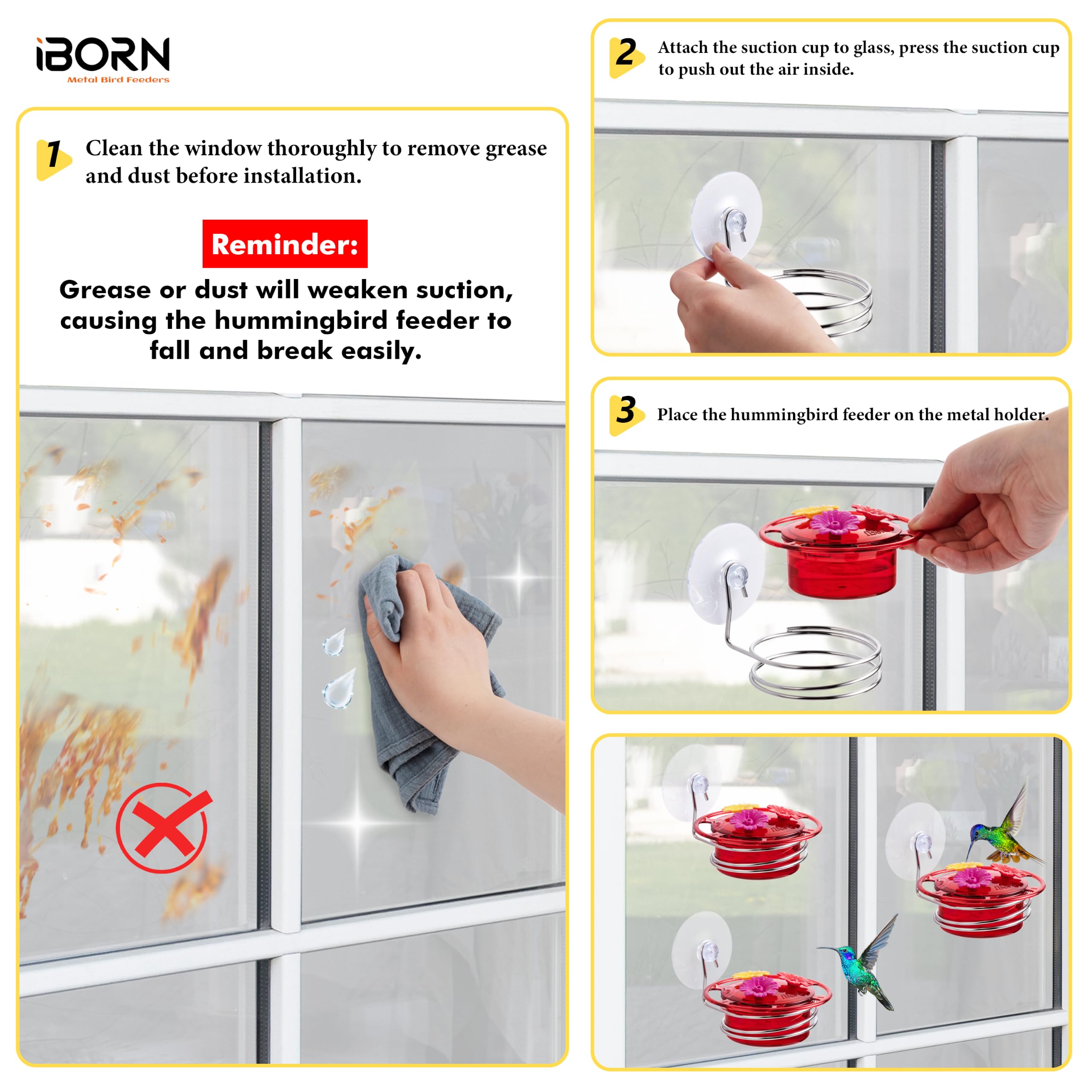 iBorn tapa enroscable abierta para acceso total al interior