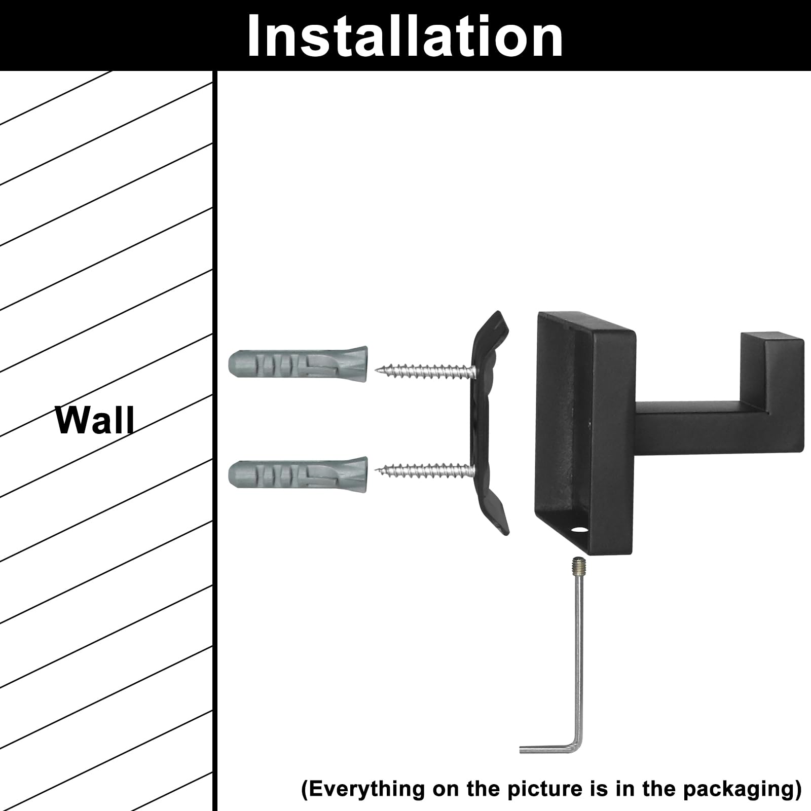 IBosins primer plano de tornillo y anclaje para montaje seguro