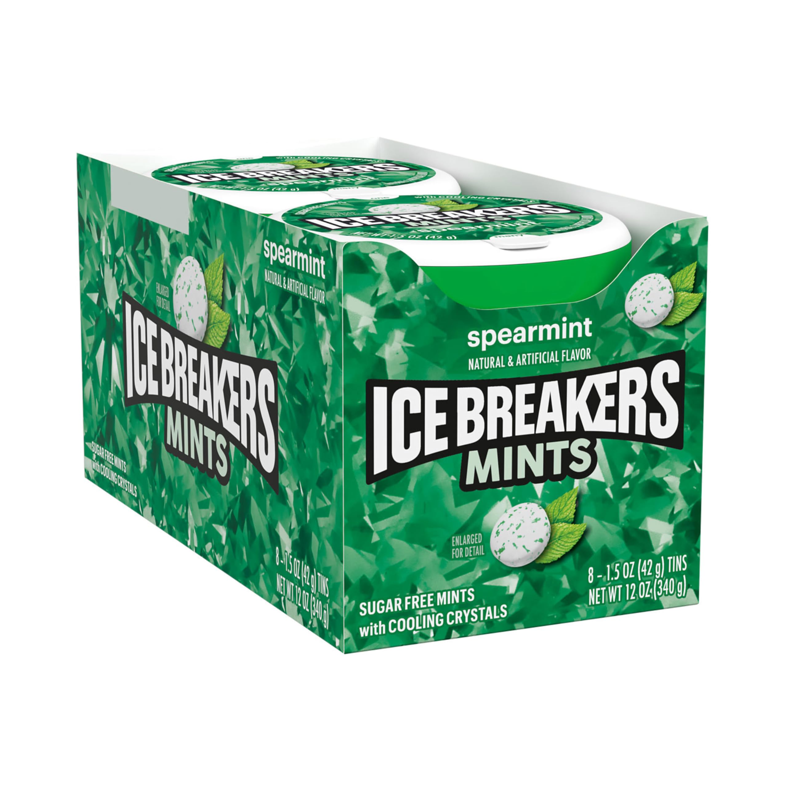 Ice Breakers detalle de cristales en menta aporta frescor intensificado