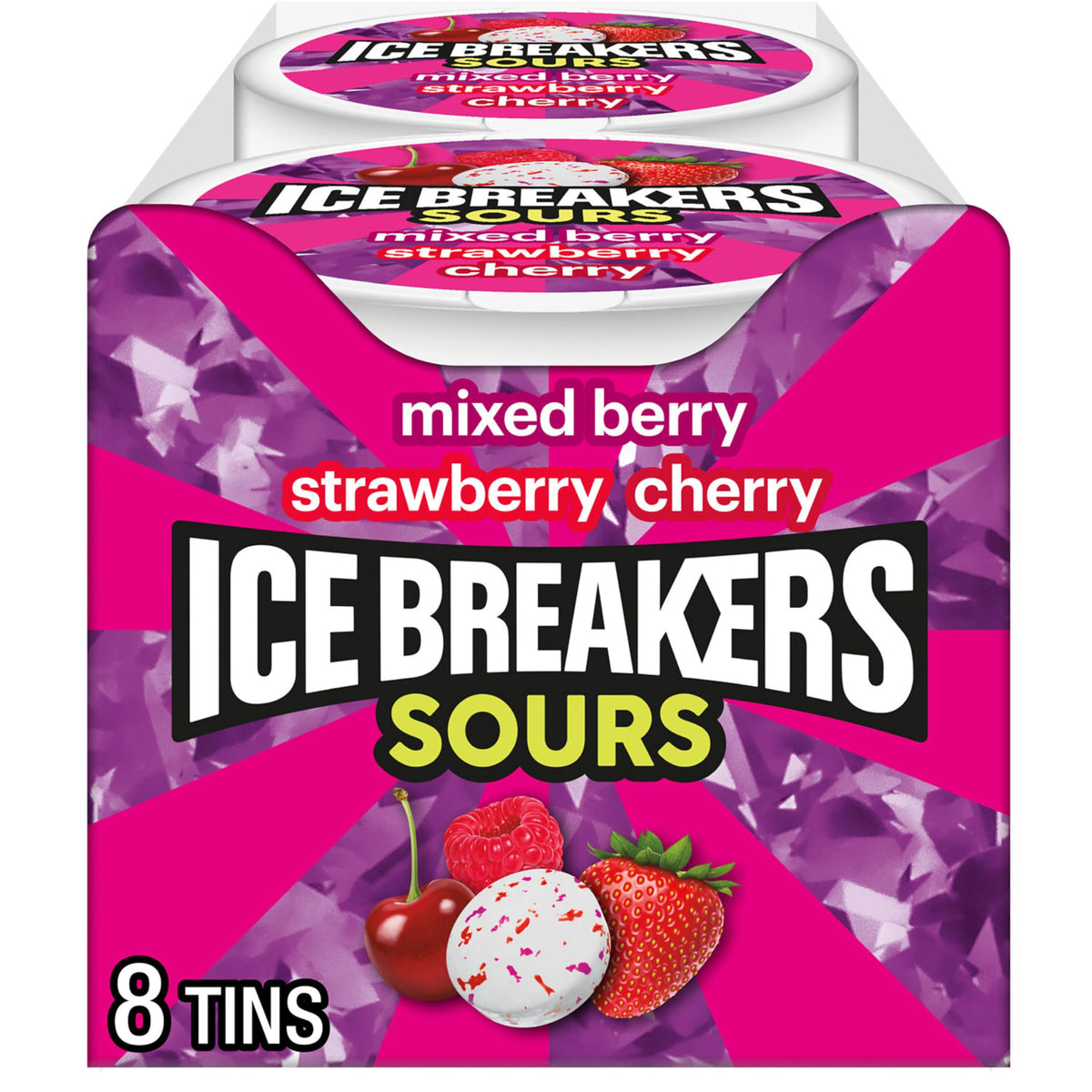 Ice Breakers lata frontal mostrando mezcla de sabores y conveniencia
