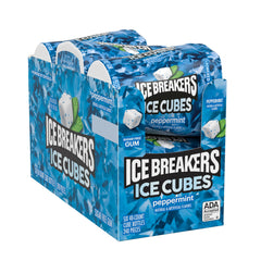 Ice Breakers primer plano de cubos para ver textura y forma