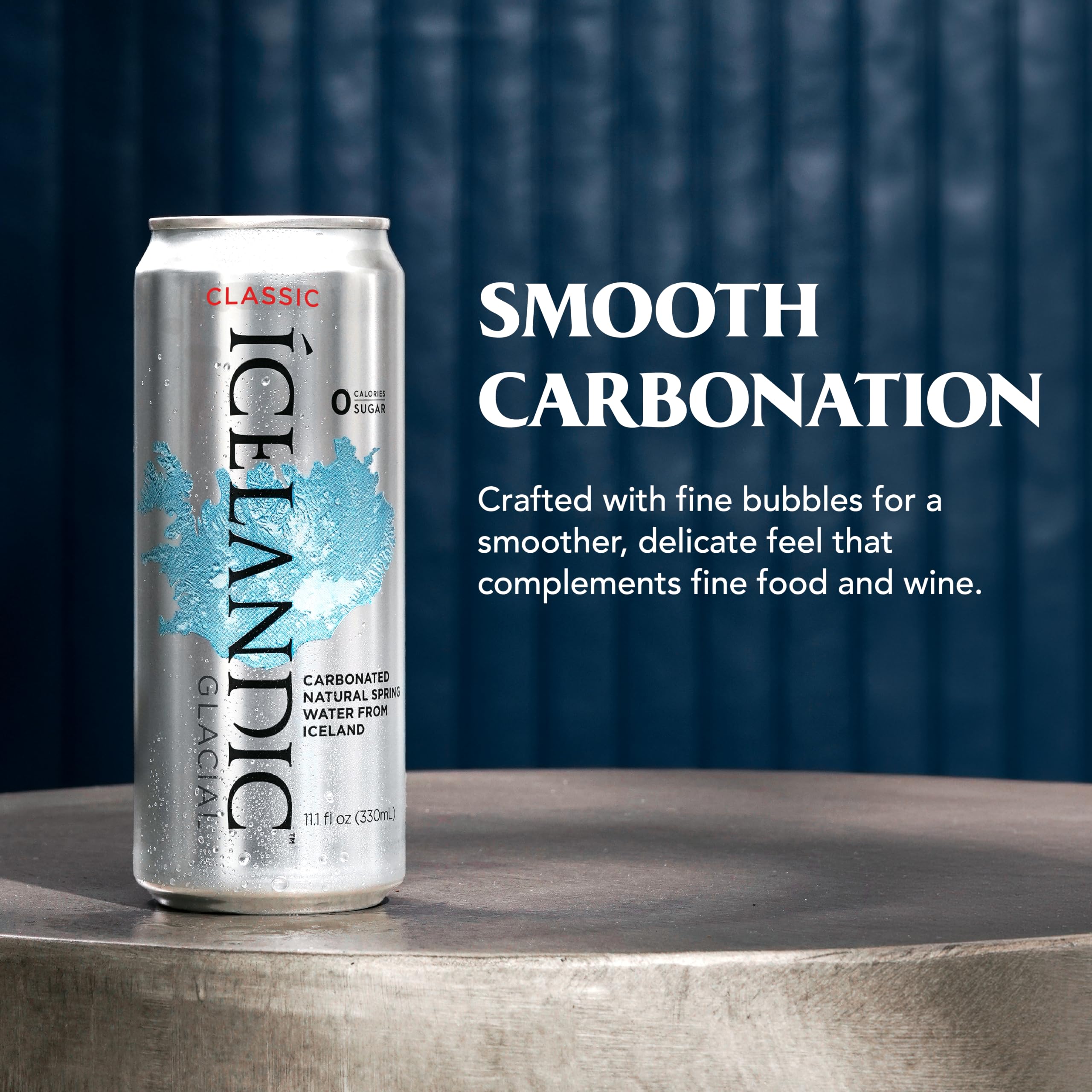 Icelandic Glacial burbujeo suave destacando carbonatación ligera