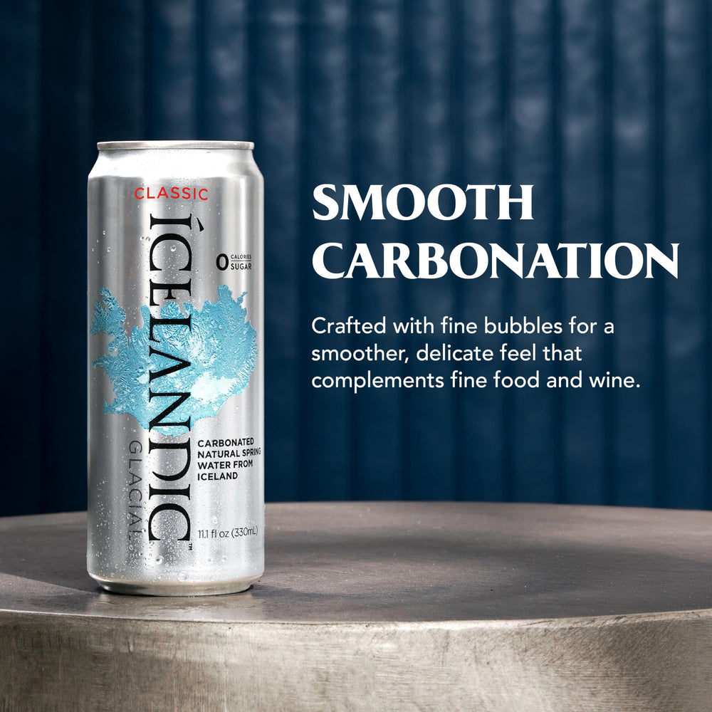 Icelandic Glacial burbujeo suave destacando carbonatación ligera
