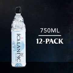 Icelandic Glacial detalle de textura de botella que destaca durabilidad y agarre