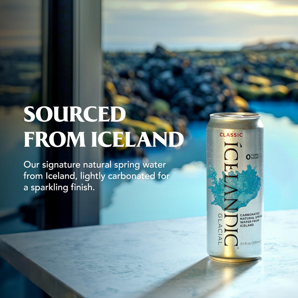 Icelandic Glacial gotas en superficie que transmiten pureza