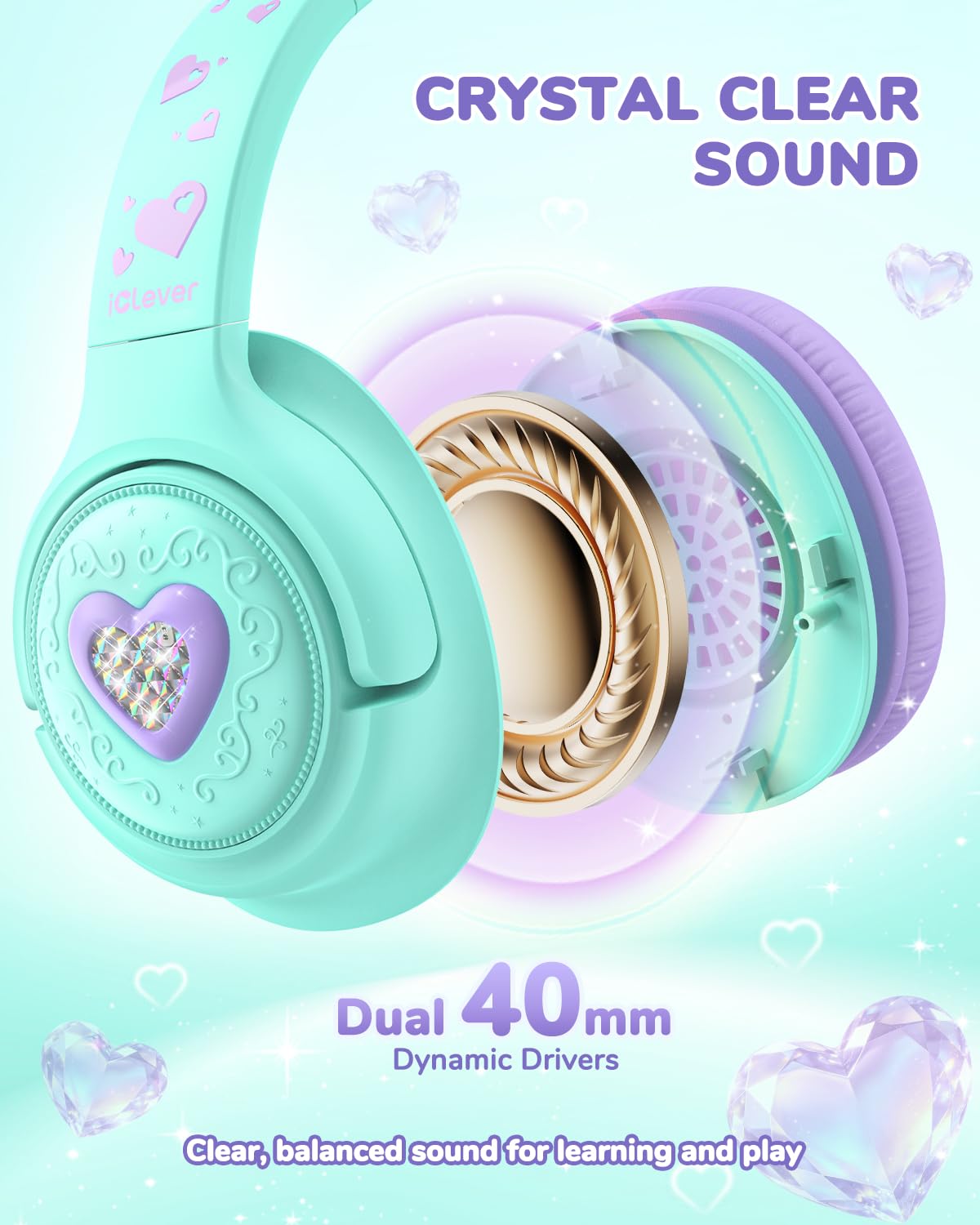 iClever auriculares plegados dentro de una mochila listos para viajar