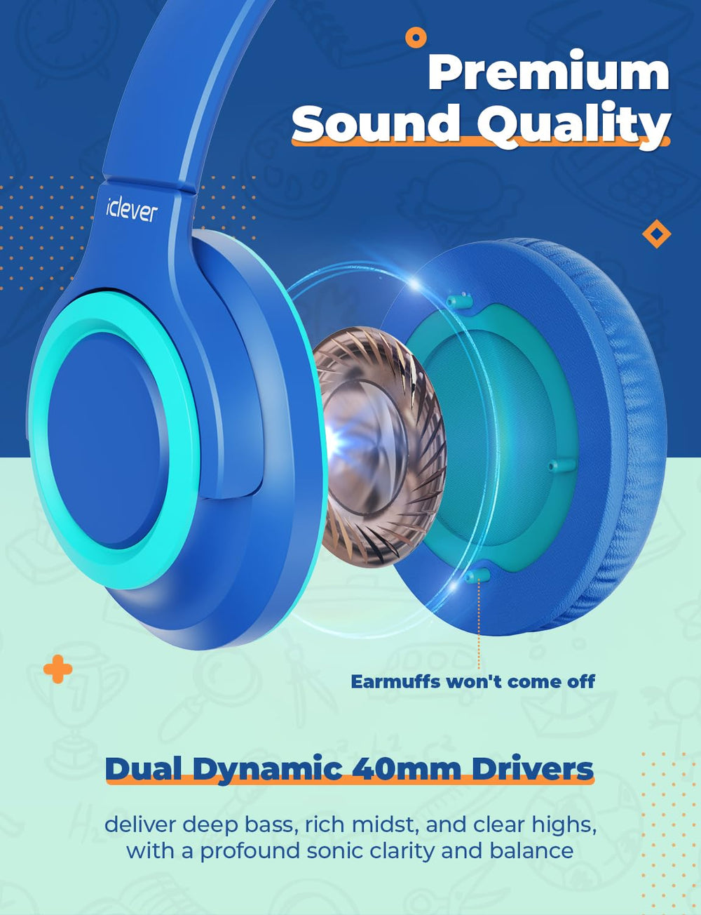 iClever HS22 splitter y jack 3,5 mm para compartir audio fácilmente