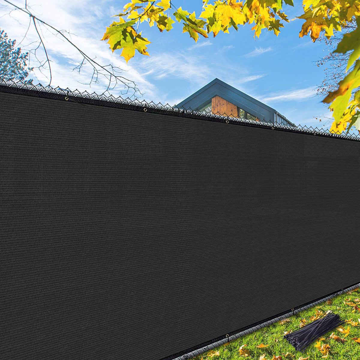 i COVER front view of privacy screen package showing product and benefits