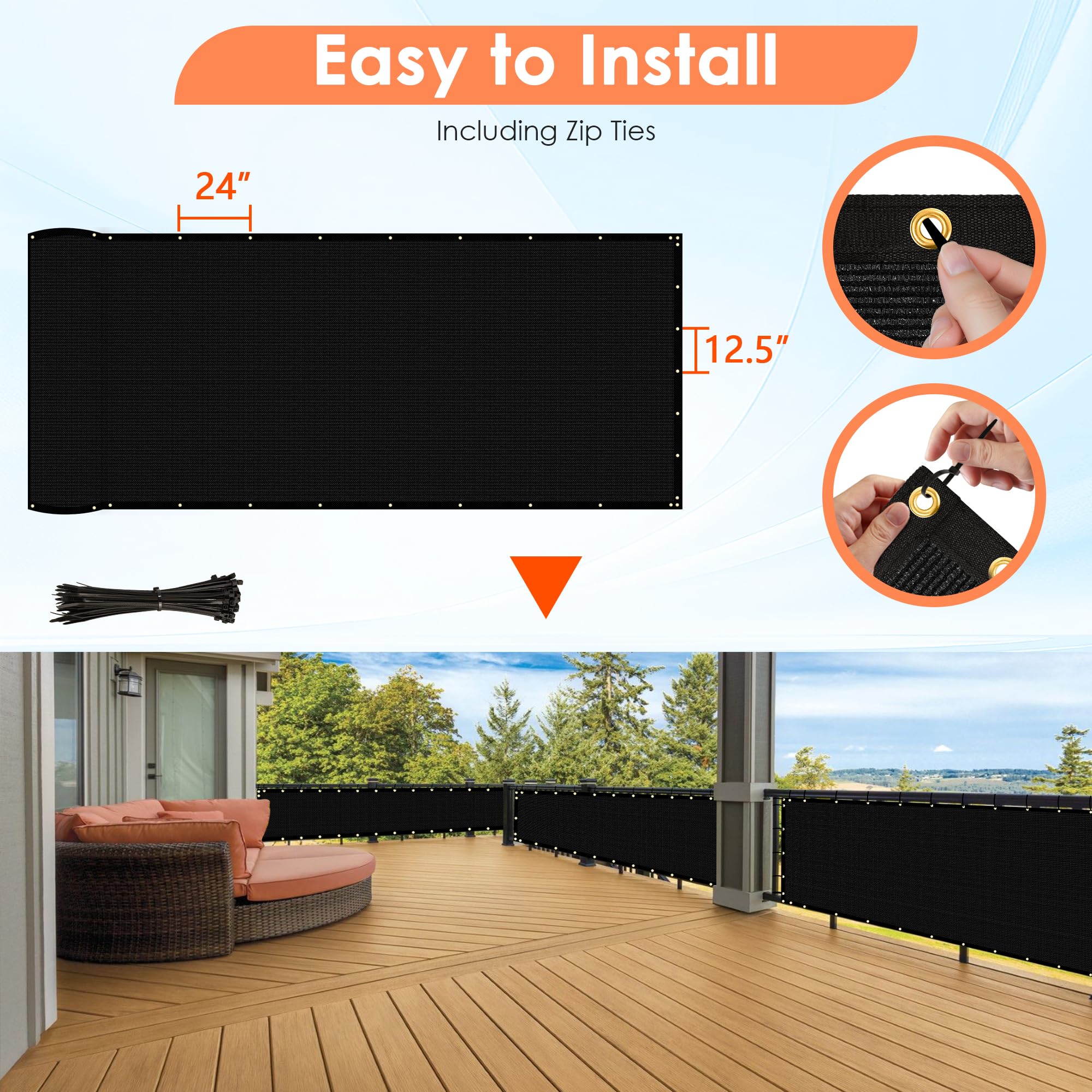 i COVER privacy screen mounted on chain link fence for visual blocking