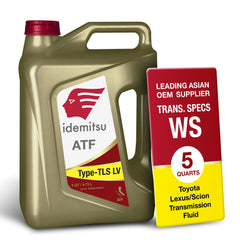 Idemitsu ATF frontal del envase mostrando la marca y la capacidad 5 Qt, confianza inmediata