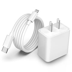 iEssentials adaptador 20W mostrado frontalmente con diseño compacto y carga rápida