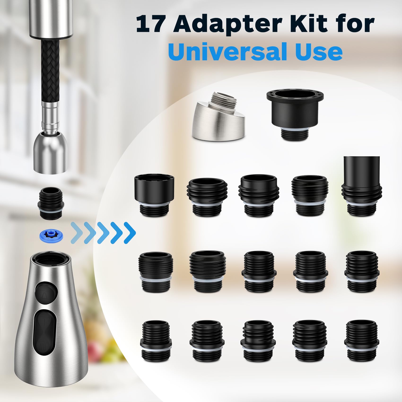 Ifaucet comparación de tamaño con mano muestra escala y facilidad de instalación