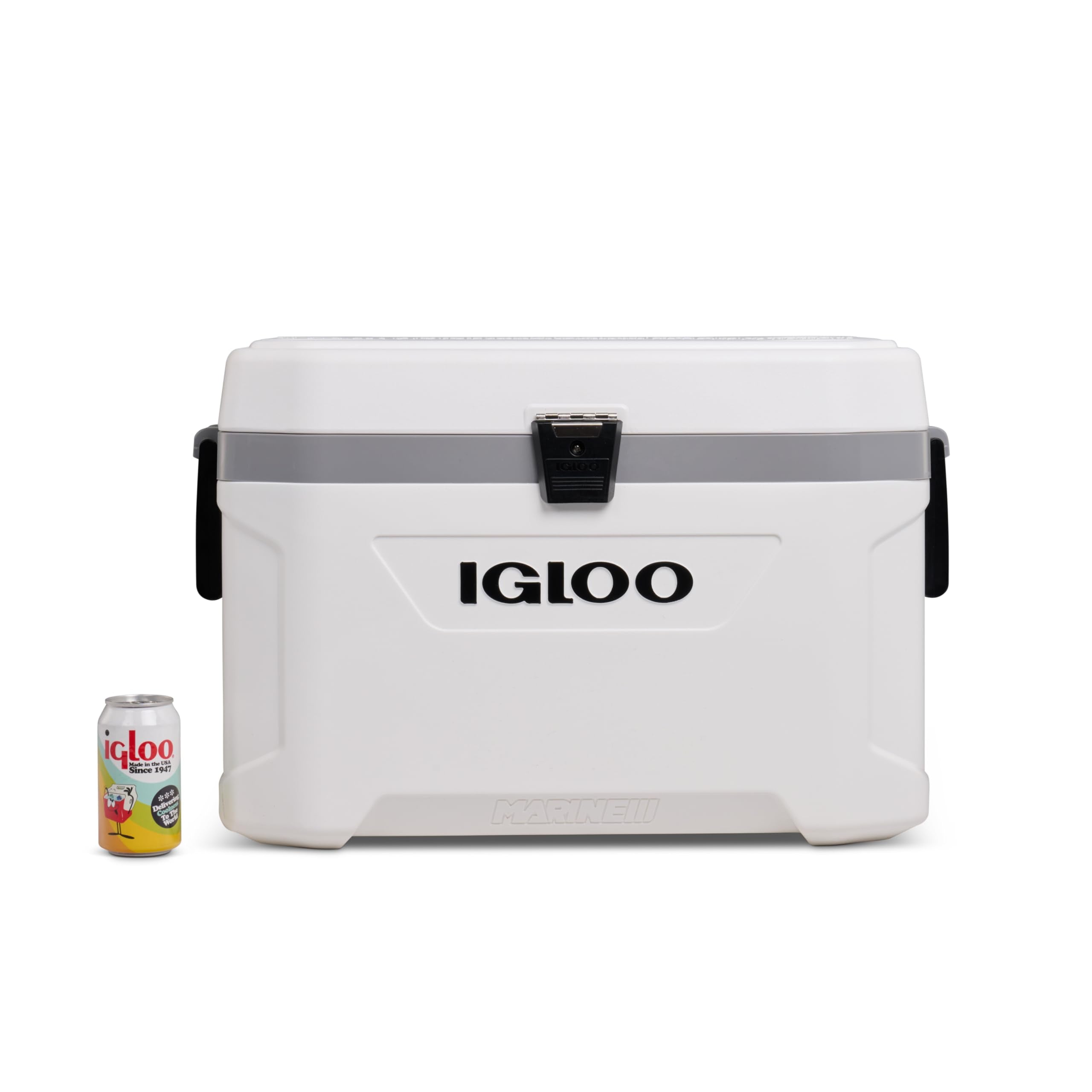 Igloo 54 Qt Marine Ultra comparada en tamaño para ver su escala y capacidad