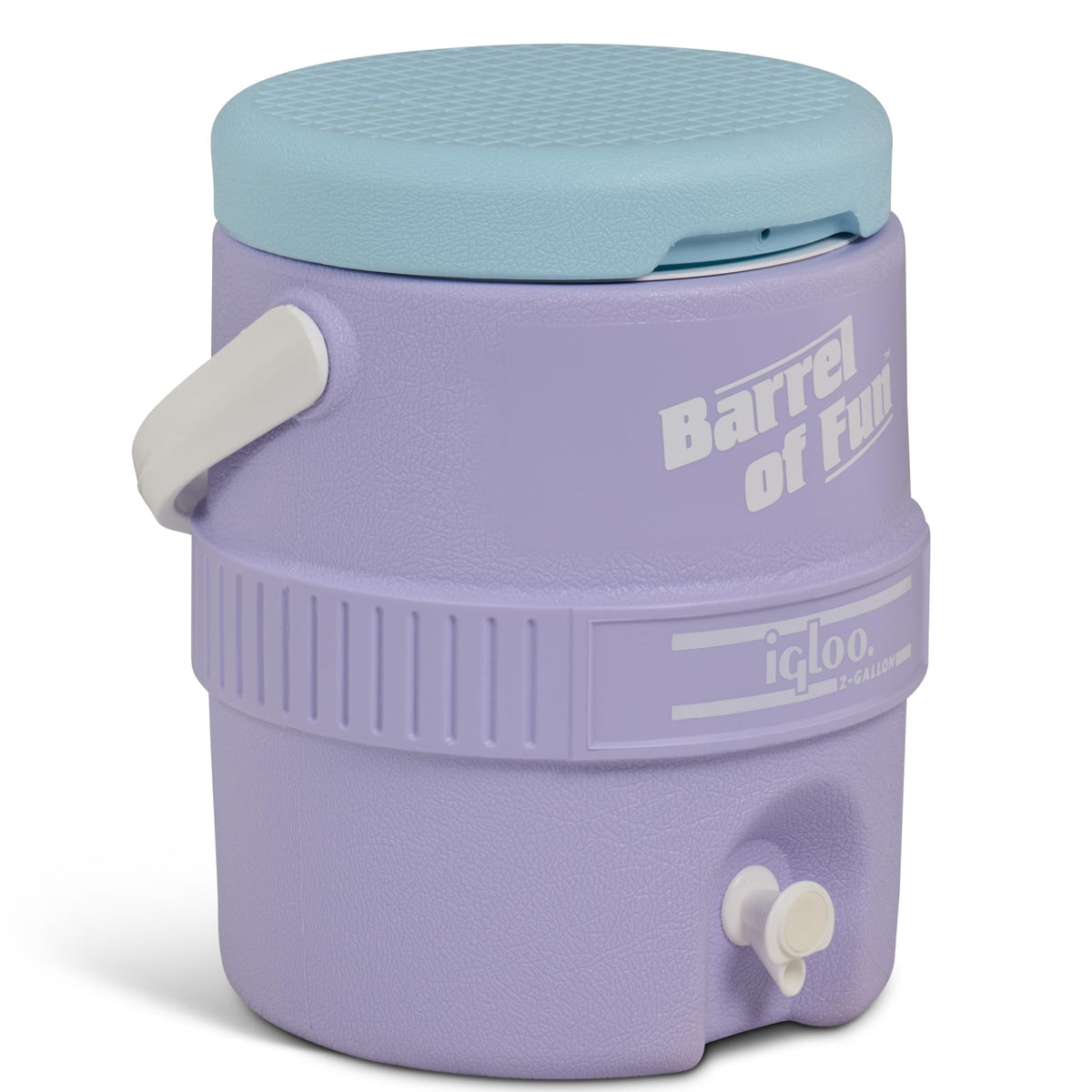 Igloo Lilac Breeze vista frontal elegante y portátil, ideal para bebidas frías