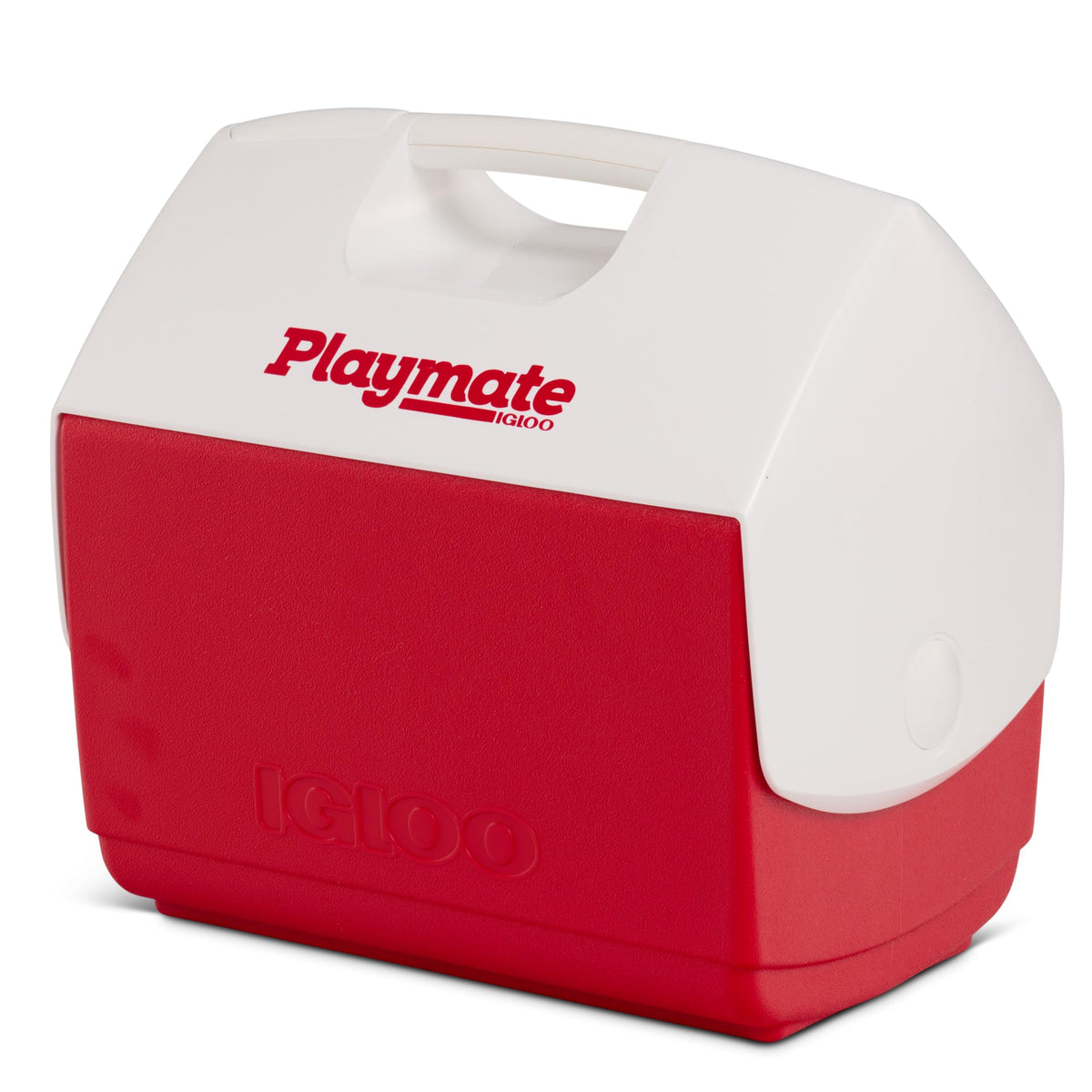 Igloo Playmate vista frontal roja mostrando diseño compacto y fácil transporte