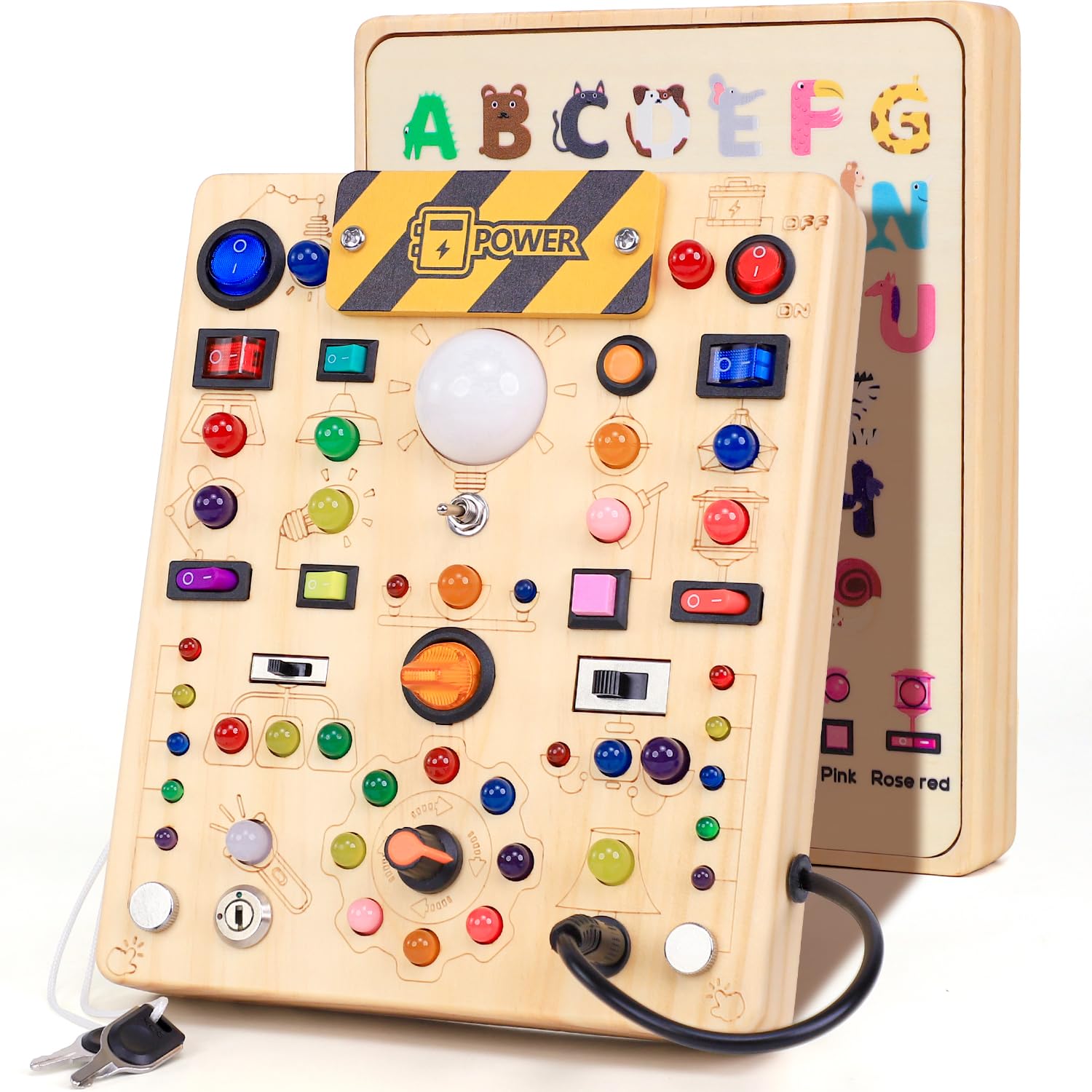 iHarPro tablero frontal con 19 interruptores y luces para juego educativo