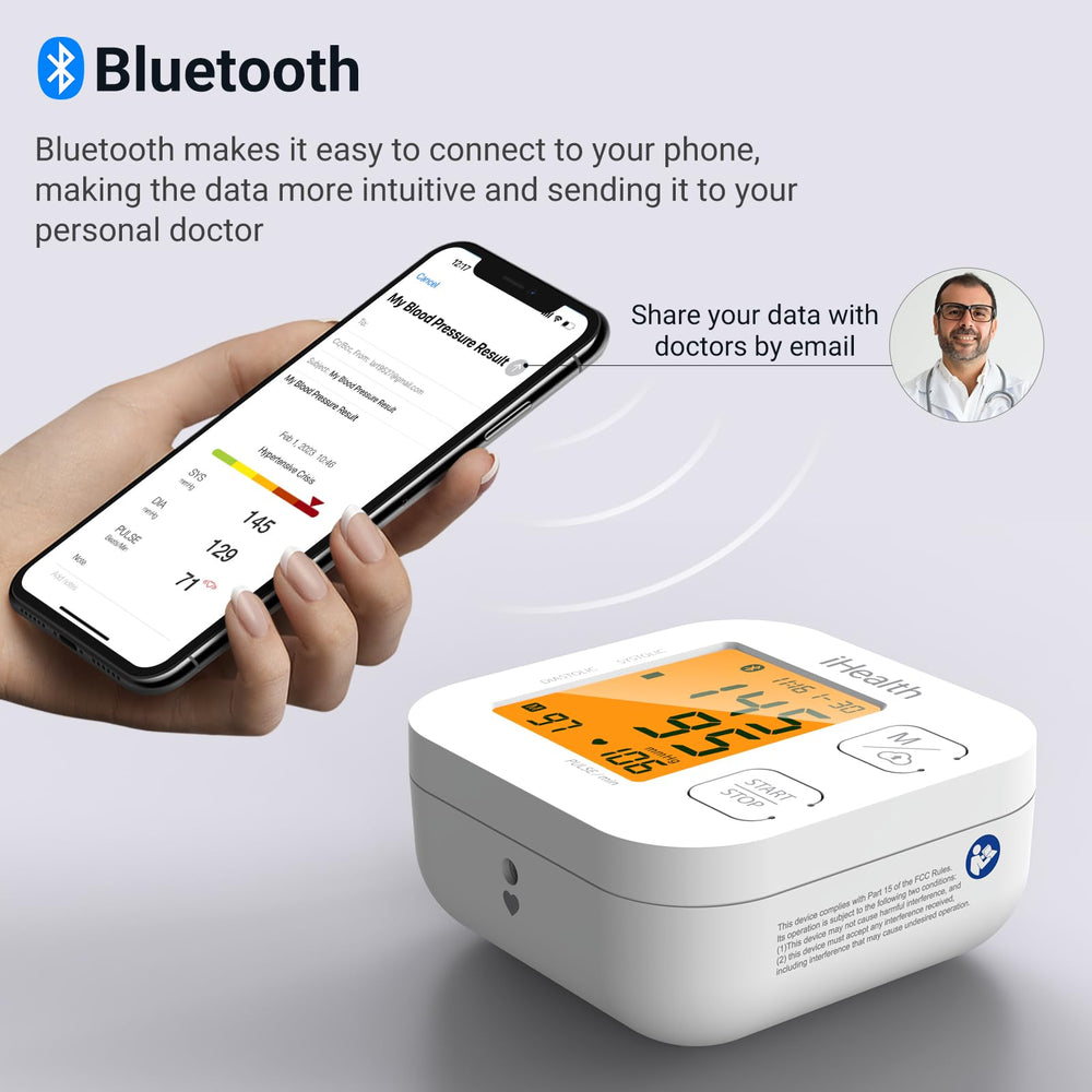 iHealth sincronización con app móvil mostrando historial almacenado