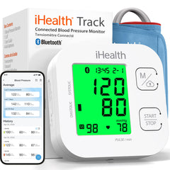 iHealth monitor de frente con pantalla grande y lectura clara