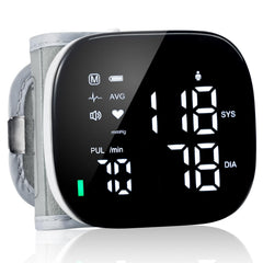 iHome monitor de muñeca frontal mostrando pantalla grande y clara