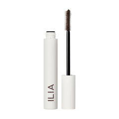 ILIA empaque frontal del Limitless Lash mostrando tono Before Dawn y beneficio de definición