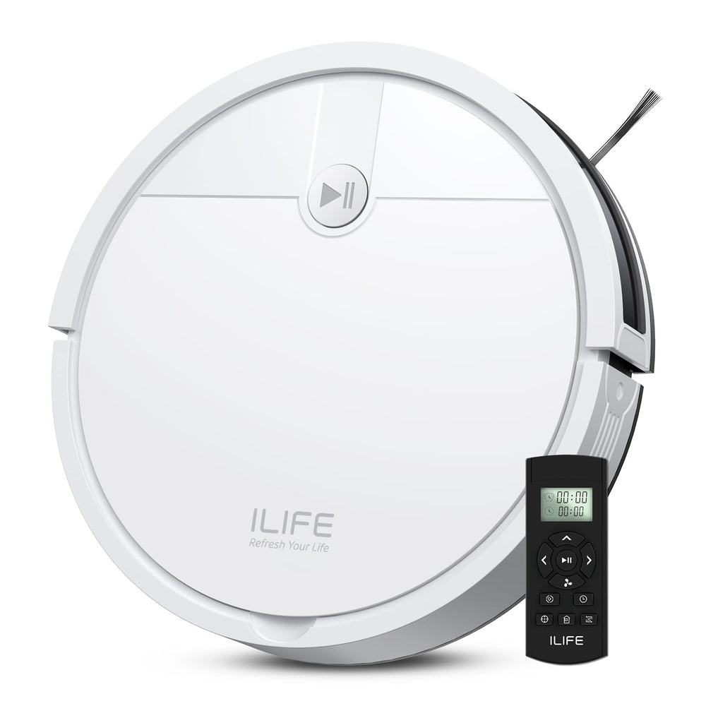 ILIFE V2 vista frontal mostrando diseño ultradelgado y eficiencia