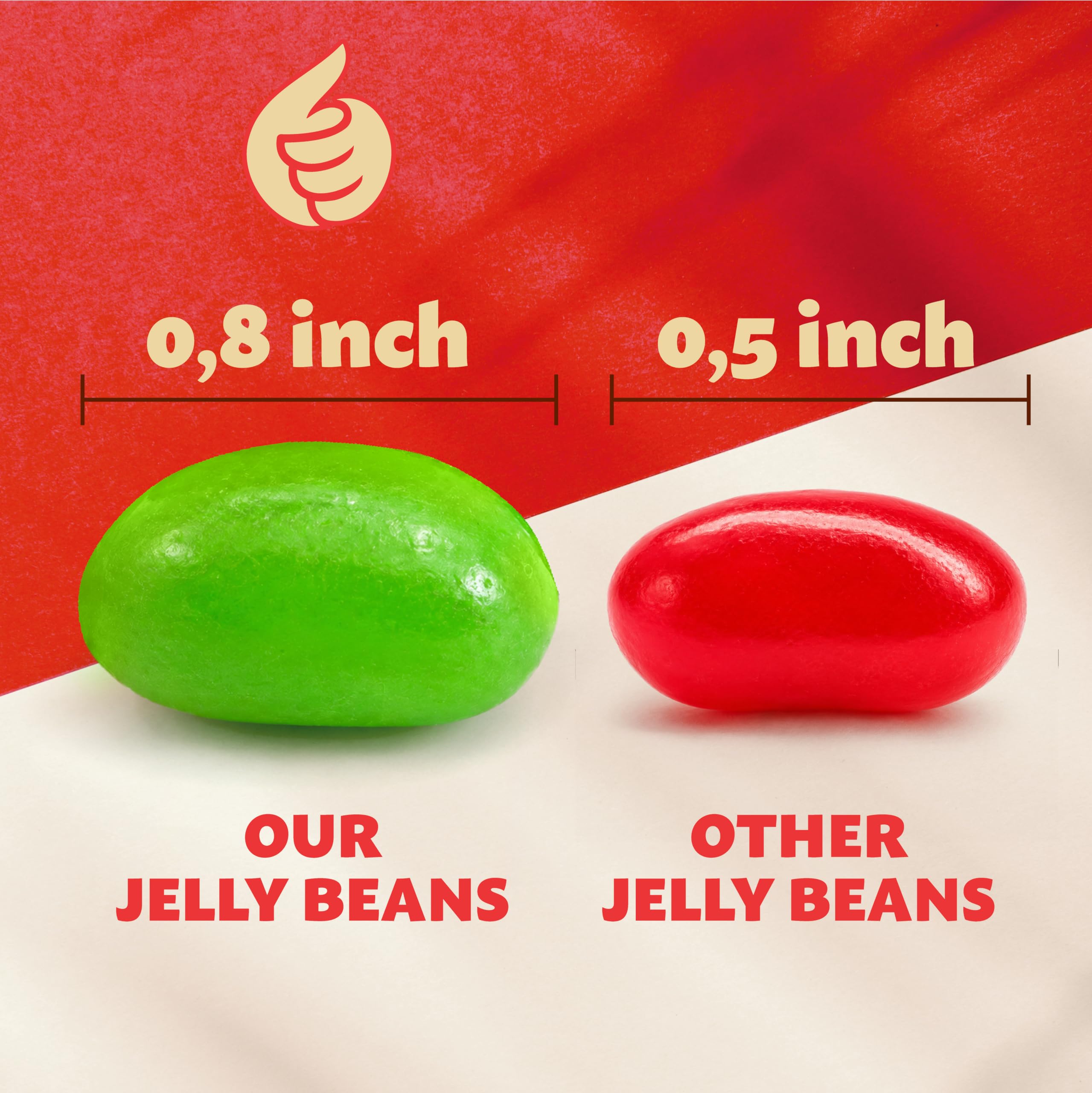 ILIKE! bandeja con jelly beans en candy buffet que realza presentaciones