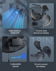 iLiving fan mounted on wall bracket illustrating secure installation benefit
