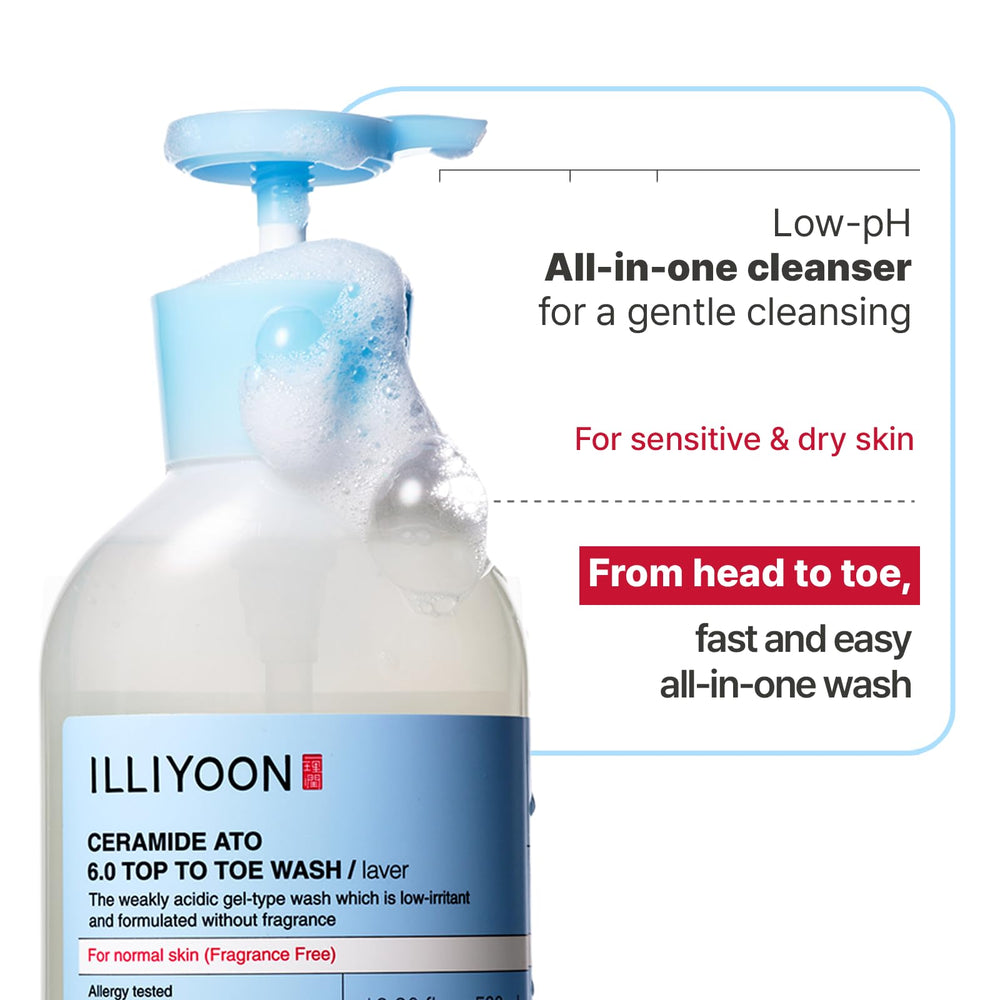 Illiyoon botella 500 ml junto a objeto para comparar el tamaño
