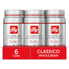 illy primer plano de granos enteros resaltando calidad y textura aromática